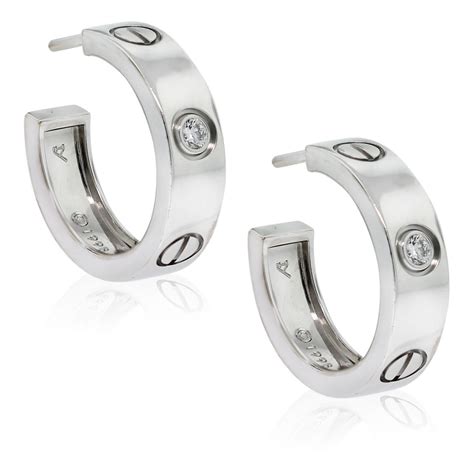 cartier earrings white gold|Designer Luxury Earrings .